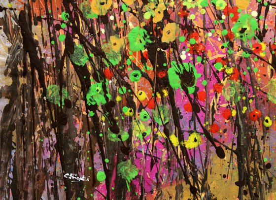 Mystical Gardens - Extra large original abstract painting