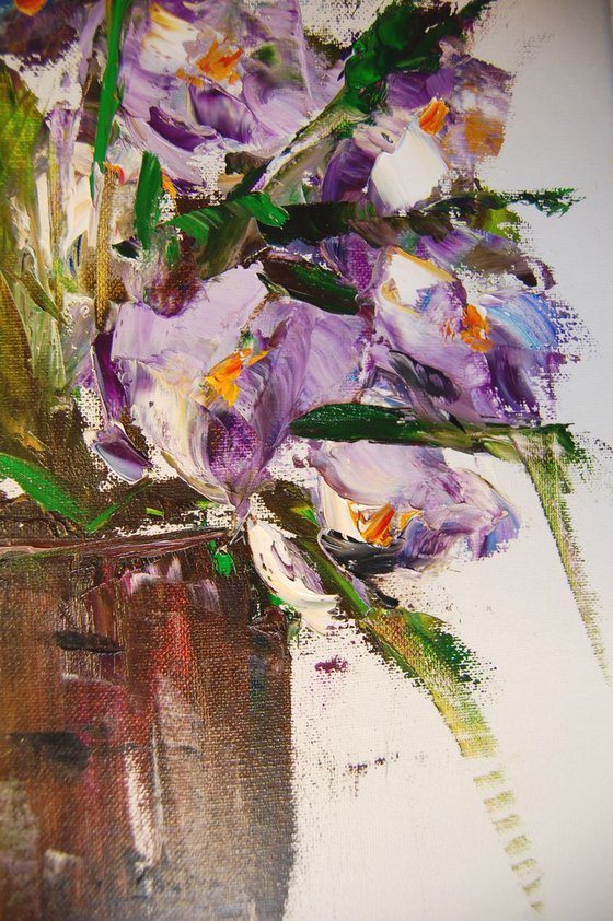 Abstract flowers in purple