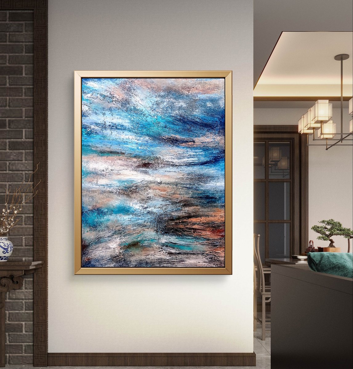 Into The Blue By Alexandra Petropoulou, 35 X 47, Artwork For Sale On Artfinder