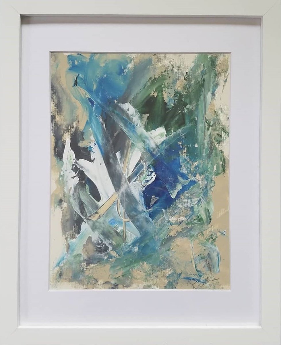 "UNDISCLOSED" ABSTRACT ON PAPER, MATTED, FRAMED | Artfinder