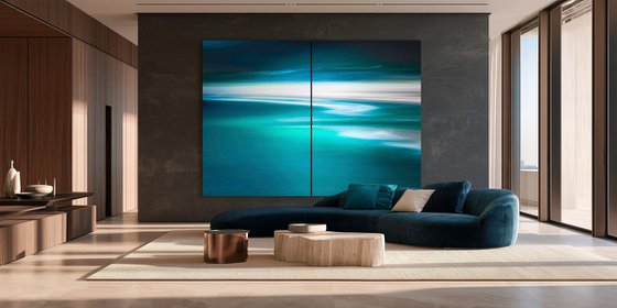 Teal Effusion, Diptych