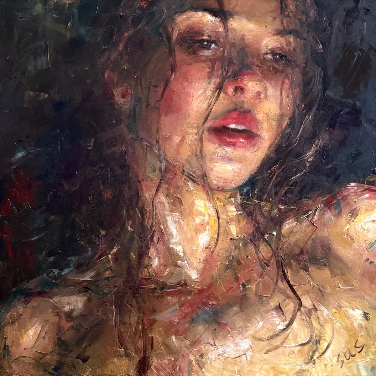 Expressive Oil Painting , Life-Giver By Liubou Sas, 24 X 24, Artwork For Sale On Artfinder