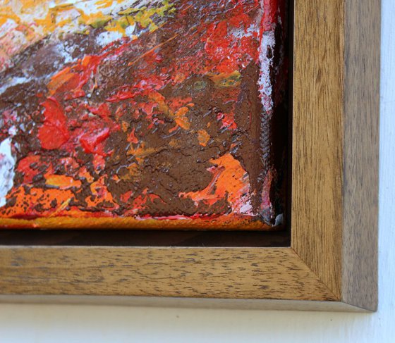 Fire Within - Framed original abstract landscape