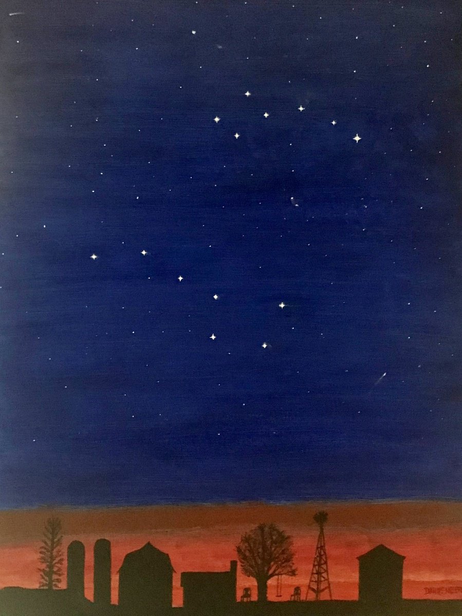 FARM X, SILHOUETTE AND STARS by Leslie Dannenberg