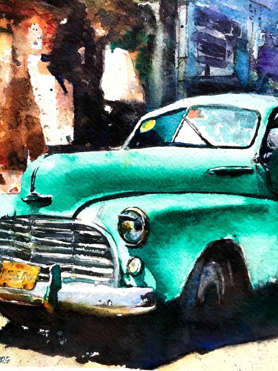 Emerald car in Havana