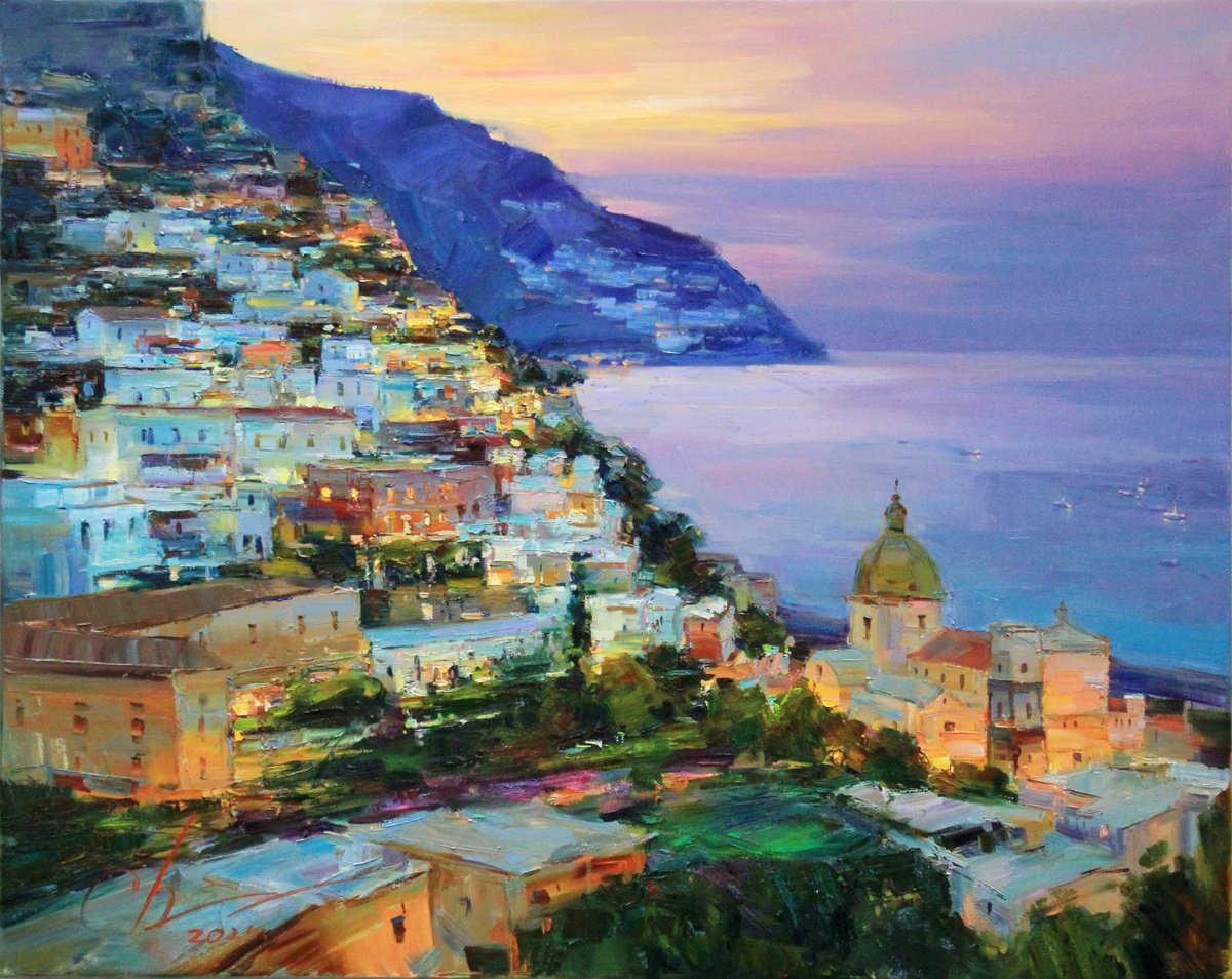 Evening Amalfi Coast by Sergei Chernyakovsky