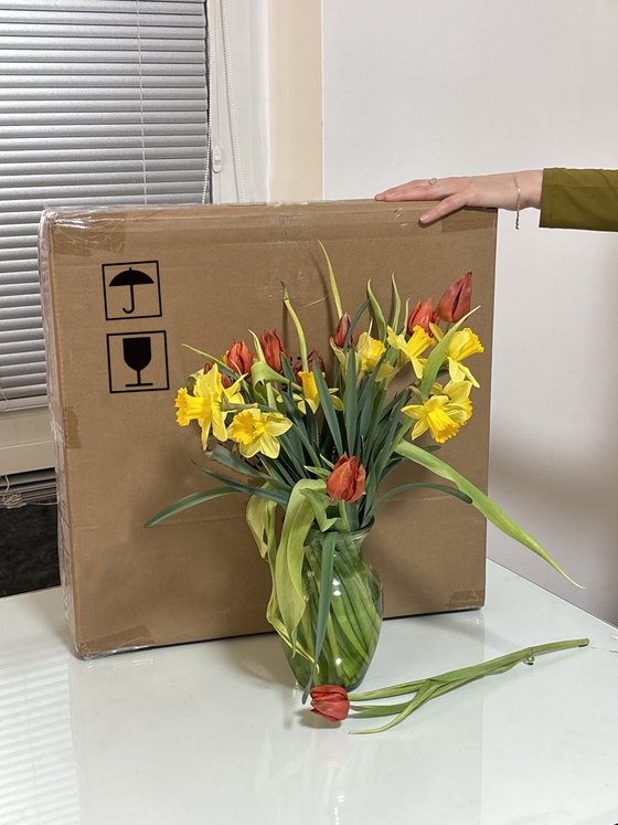 A girl in the old cardigan