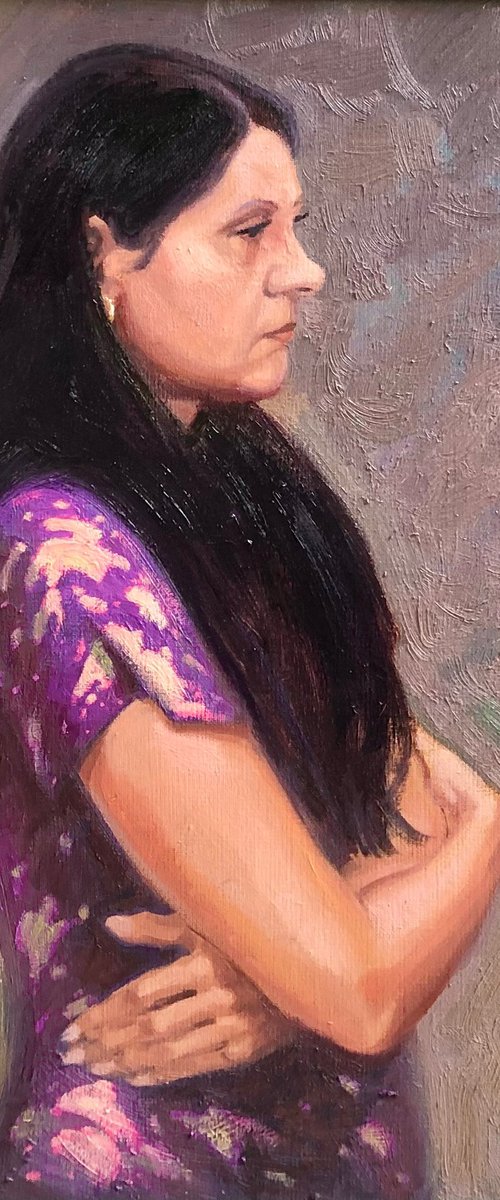Women in purple by Sergey  Kachin