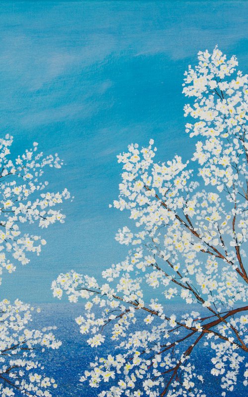 The First Blossom Of Spring 61x91cm by Chris Bourne