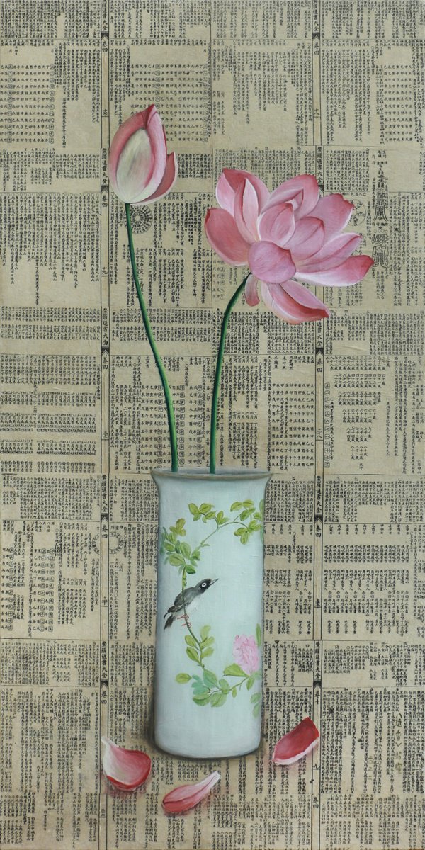 Photorealistic Oil Painting , Far Fragrance By Zhao Hui Yang, 16 X 31, Artwork For Sale On Artfinder