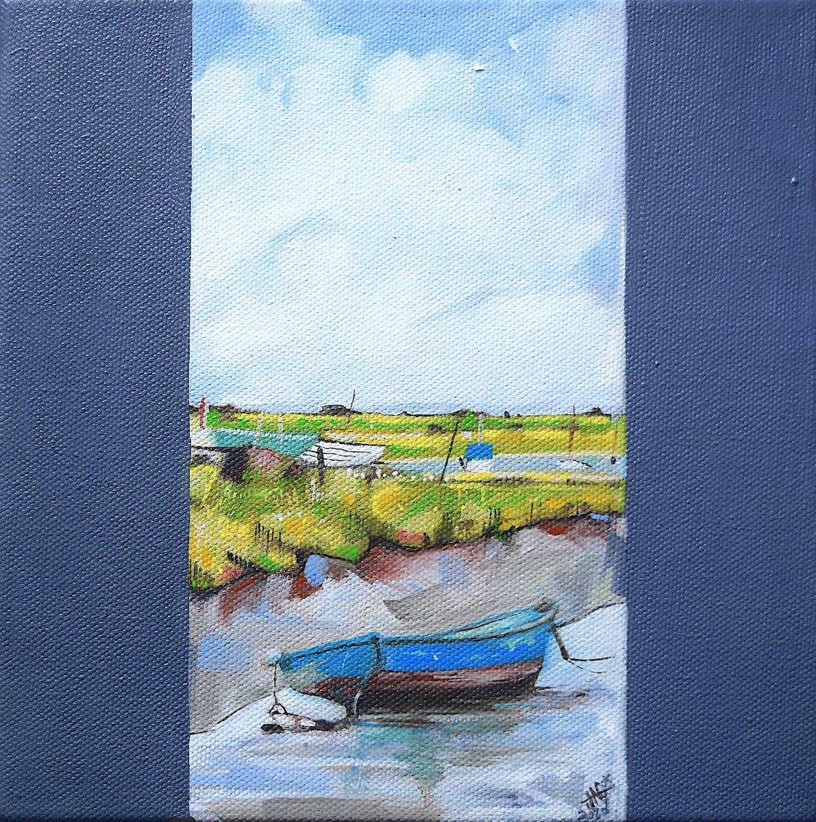 Blue Boat, Blakeney Norfolk by Jem Gooding