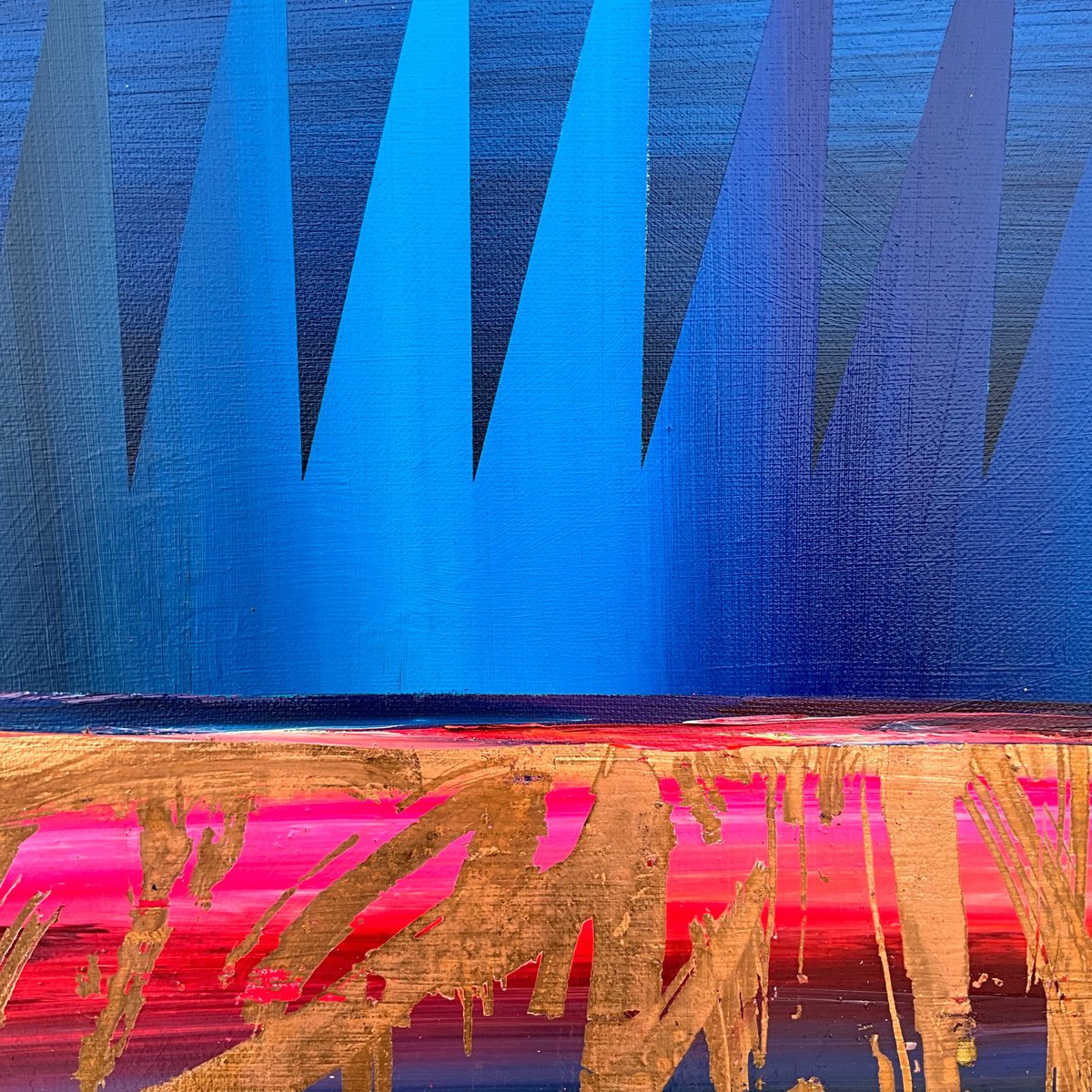 Organic Abstract Painting By Kaliya Ka, 16 X 16", Towers, Original Artwork