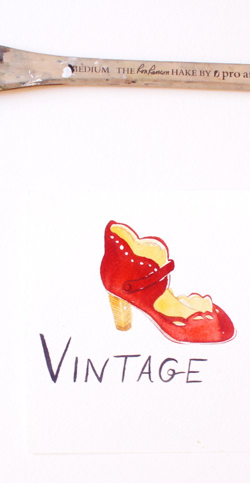 Vintage shoe illustration by Hannah Clark