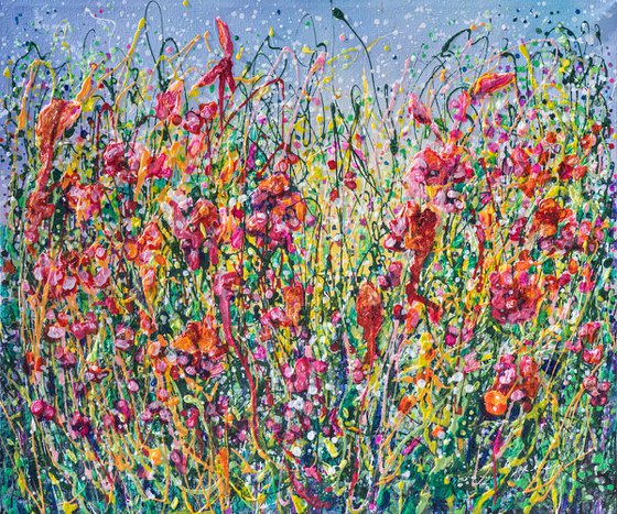 Pollocks Meadow Bloom Original Art