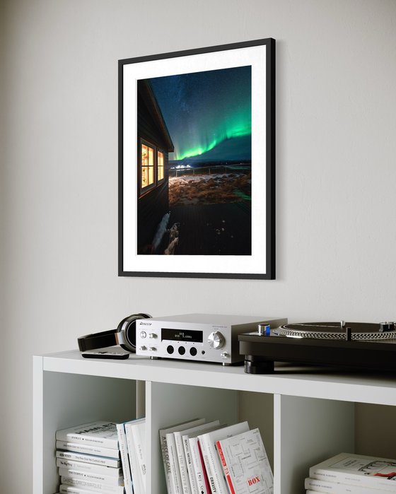 STARRY SKY AND NORTHERN LIGHT