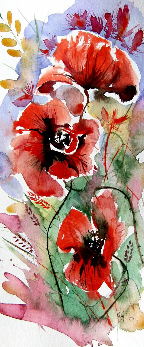 Playful poppies VI by Kovács Anna Brigitta