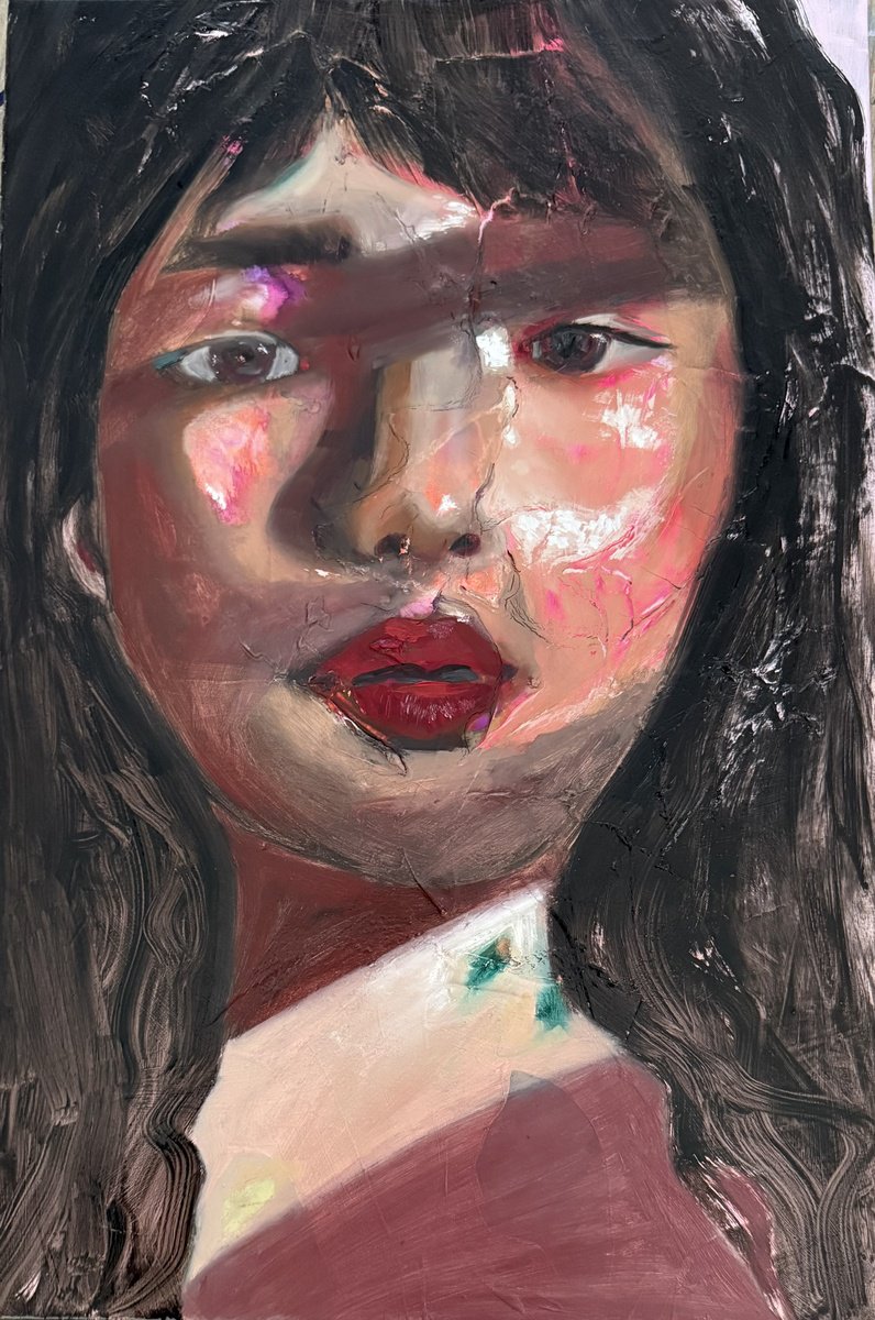 Impressionistic Portrait Oil Painting By Adina Potop, 16 X 24, Yes, My Darling, I