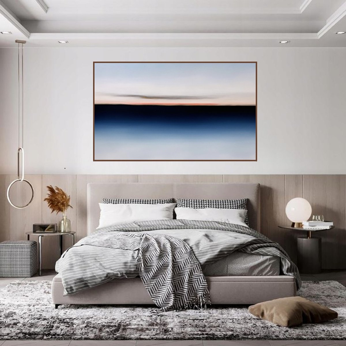 Surrealistic Landscape Oil Painting By Larissa Uvarova, 47 X 31", Horizon Of Emotions #92, Original Artwork