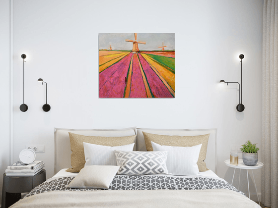 wandeling door de tulpen