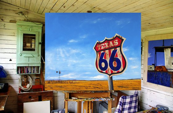 ROUTE 66 METAL SIGN