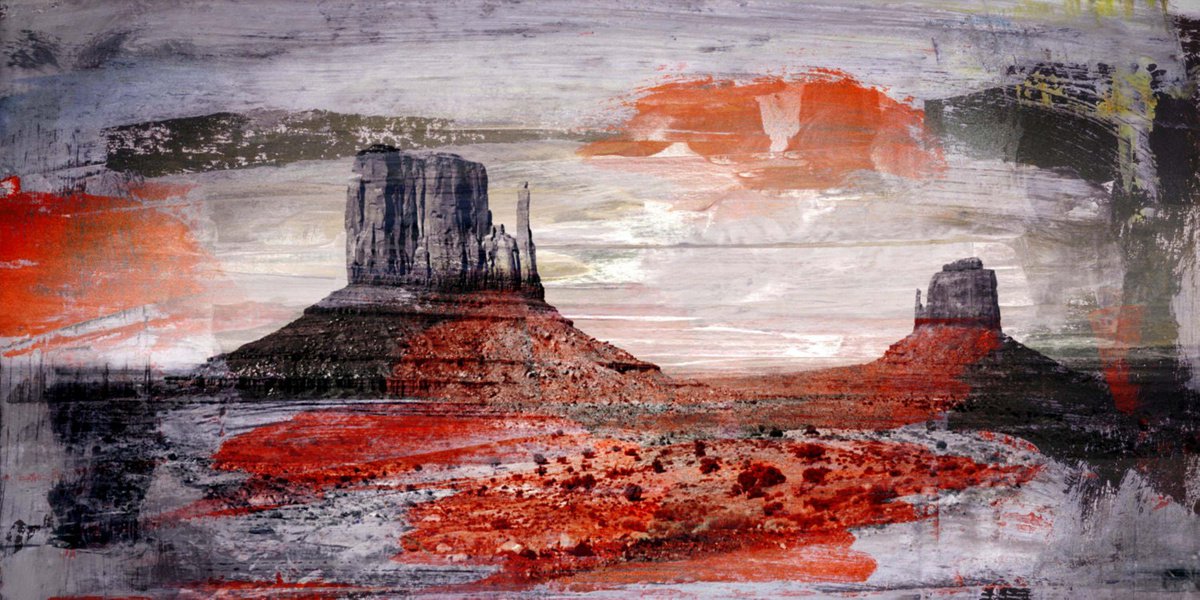 Abstract Landscape Photograph By Sven Pfrommer, 28 X 55", Monument Valley V, Original Artwork