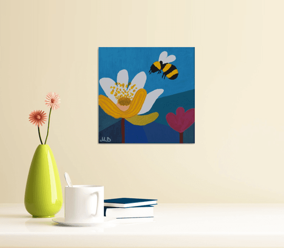 Bee and flower