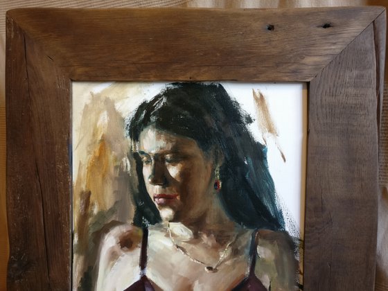 Anne -- portrait of a woman from the live model in the studio