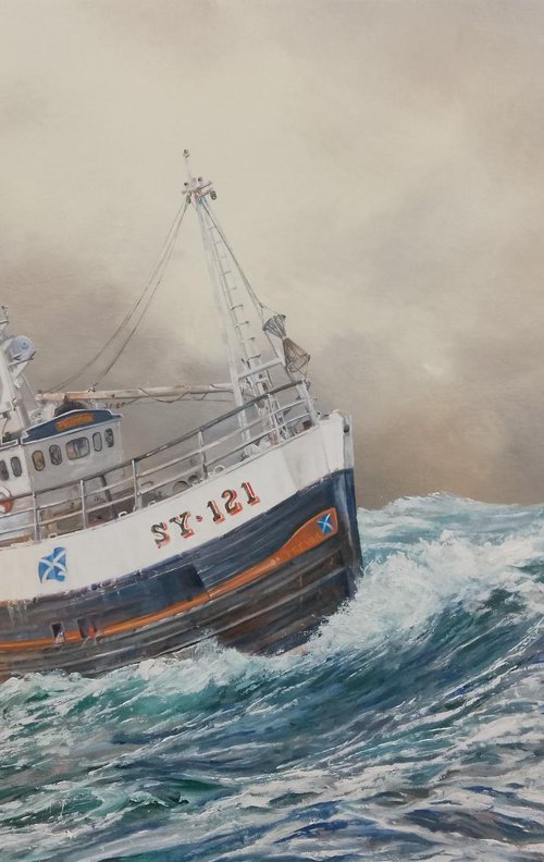 HOMEWARD BOUND IN HEAVY SEAS by Peter Goodhall
