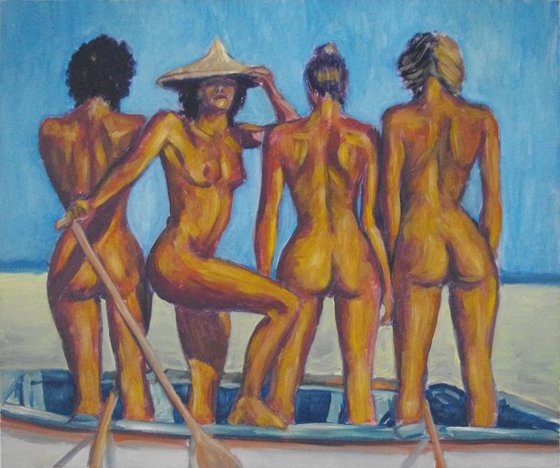 attitude - nudes & erotic, figurative Contemporary painting