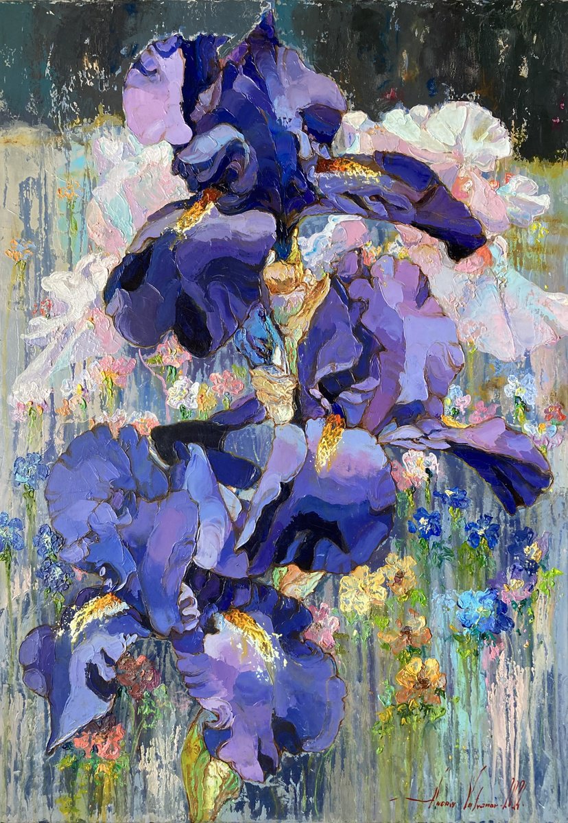 Irises in the garden by Andriy Vutyanov