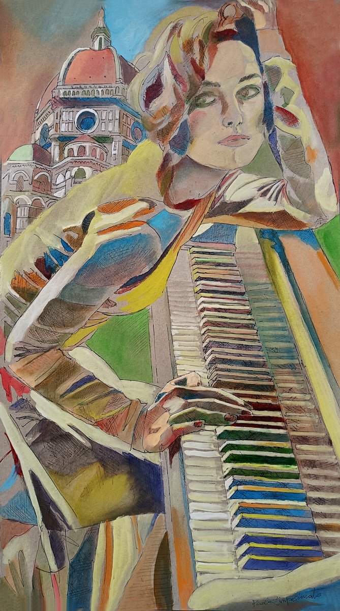 Concert In Duomo Square By Paola Imposimato, 13 X 23, Artwork For Sale On Artfinder