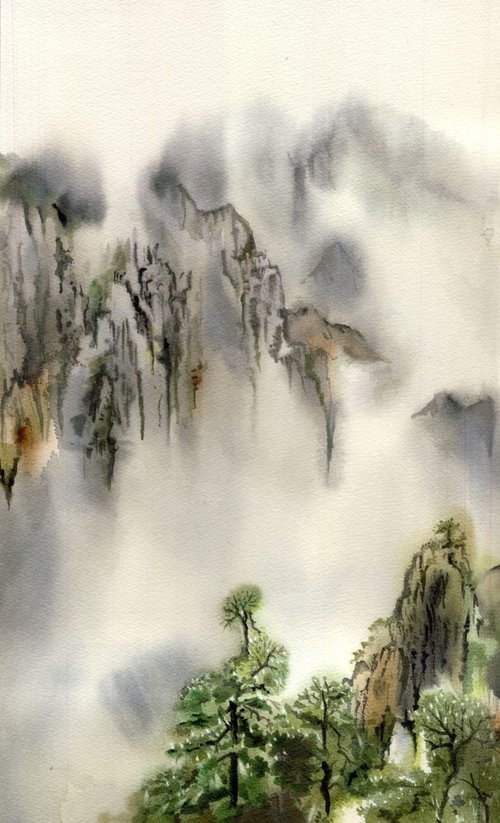 Misty mountains by Alfred  Ng