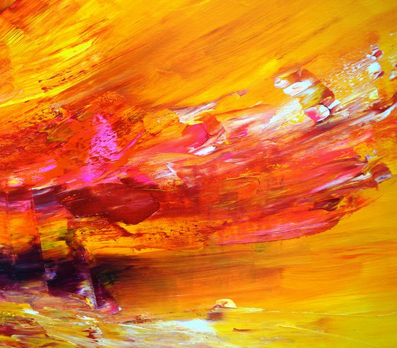 Yellow Red Abstraction XXL 1