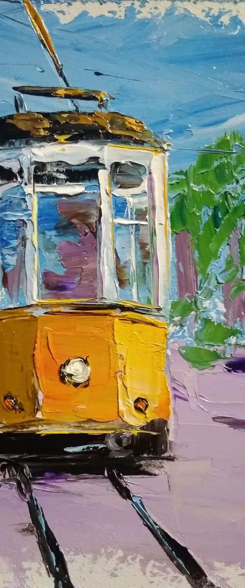 Streetcar in the old city by Dmitry Fedorov