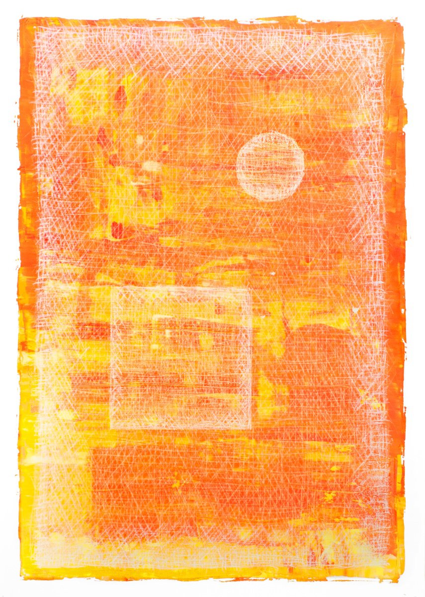 Abstract Oil Painting By Oto Macek, 23 X 33", Untitled 854, Original Artwork