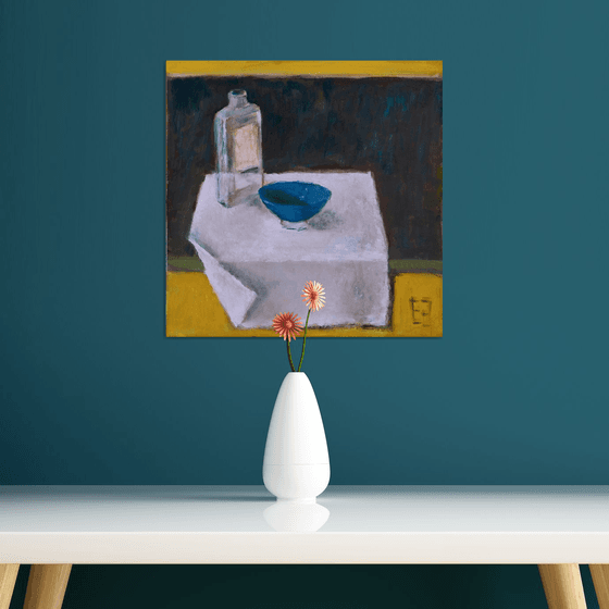 Still life with blue bowl