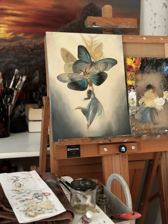 Up in the air with butterflies