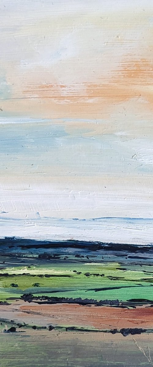 Miniature Abstract Chilterns Landscape #14 by Jo Earl