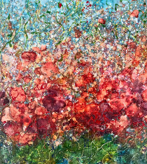 Field of Spring Poppies by @OLenaArt