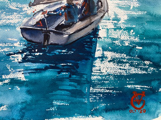 Sailing Studying diptych