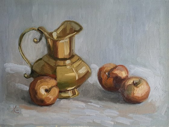 "Vase with peaches"