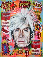 Original Acrylic Painting - Andy Warhol by Misty Lady - M. Nierobisz