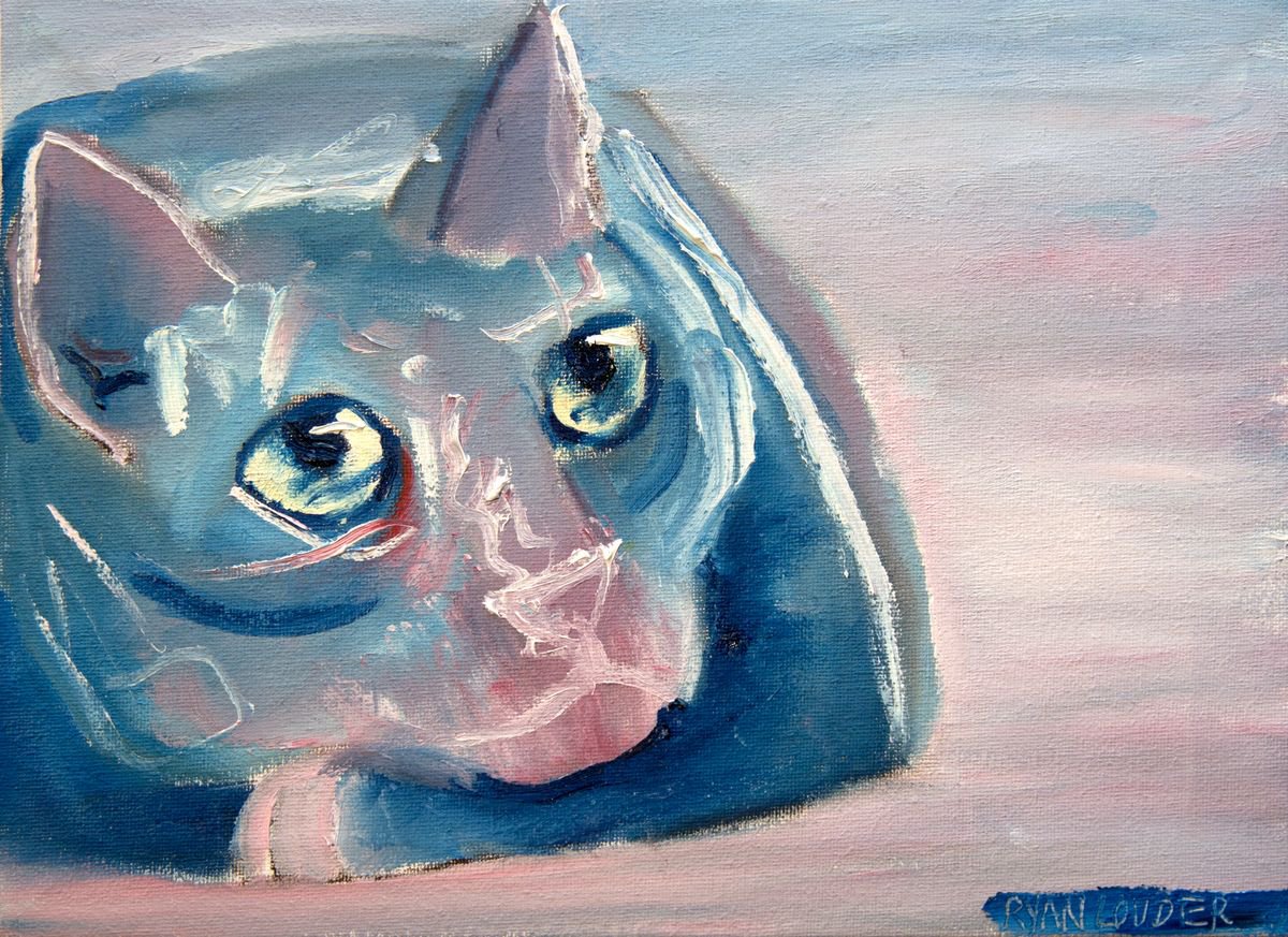 Cat Painting - Cat Wall Art - Cat Picture - Cat Artwork by Ryan Louder