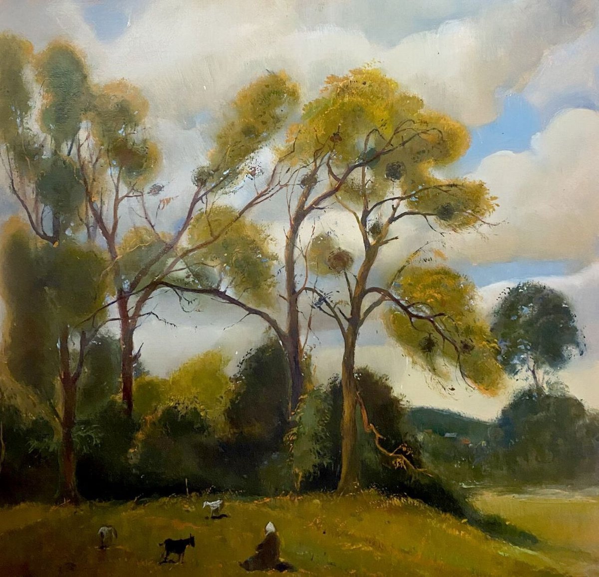 Impressionistic Landscape Oil Painting By Oleg And Alexander Litvinov, 20 X 22", September, Original Artwork