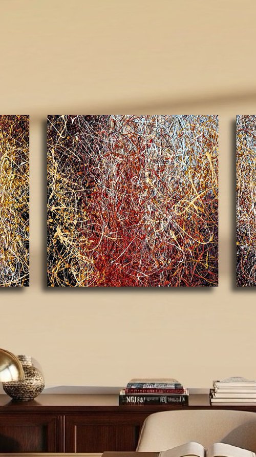 Coffee with cream- triptych by Nadiia Antoniuk