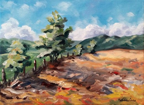 "Cinnamon Fields" - Landscape - Fall Colors by Katrina Case