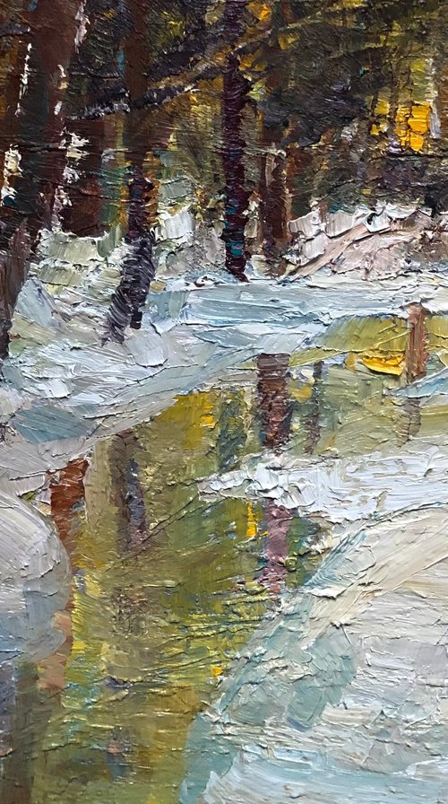 Melted landscape oil painting by Padmaja Madhu