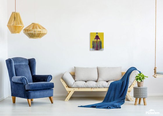 Girl with Yellow Flowerscape