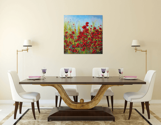 Flower Landscape "Poppies"