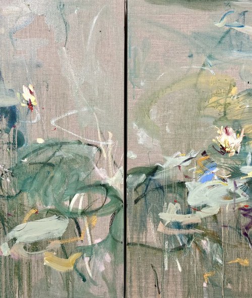 Nymphéas. Diptych. by Lilia Orlova-Holmes